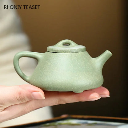 110ml classic Yixing Purple Clay Teapots Raw Ore bean green mud beauty Tea pot Household Stone scoop filter Kettle zisha Tea Set