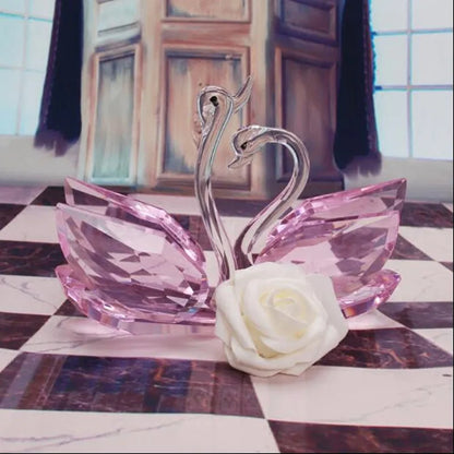 110mm k9 Crystal Swan Crafts Glass Paperweight Fengshui Ornaments Figurines  Wedding Party Decor Gifts Souvenir statue