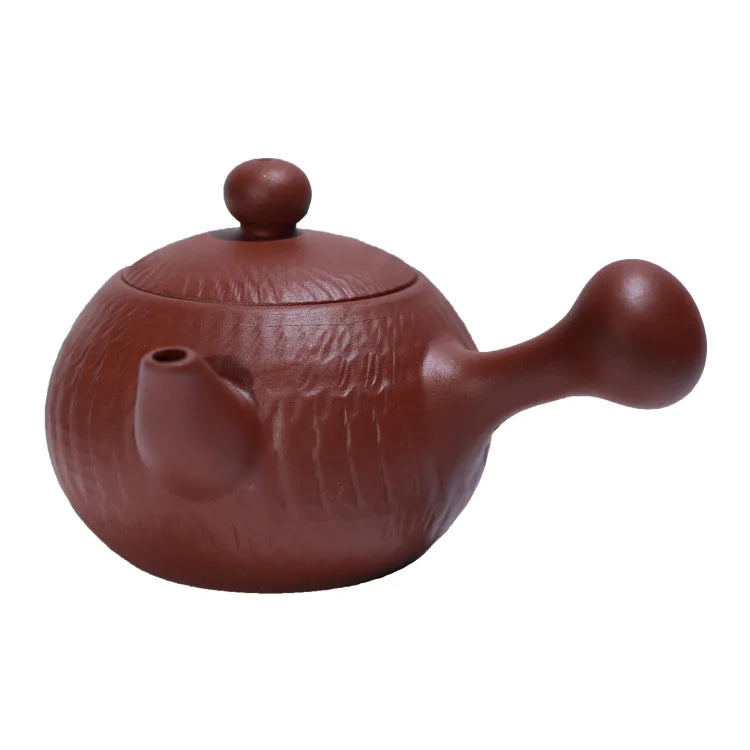120cc 150Cc haozhou Zhu Ni Hand Pulled Pot Side Handle Purple Clay Pot Kung Fu Tea Set Ball Hole Filter Foam Tea Pot