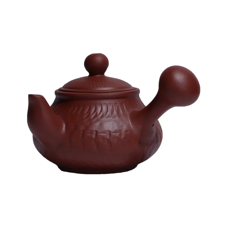 120cc Chaozhou old f let side pull lasts a pot of run of mine ore pure manual hand pot of purple sand teapot kung fu