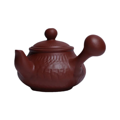 120cc Chaozhou old f let side pull lasts a pot of run of mine ore pure manual hand pot of purple sand teapot kung fu