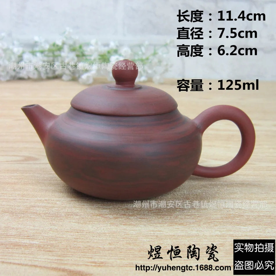 120cc Chinese High-end Handmade Purple Clay Teapot Family Collection Purple Blood Sand Longevity Tea Pot Chinese Tea Pot Tea Kit