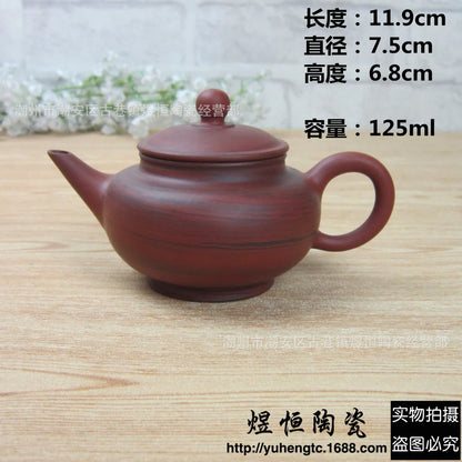 120cc Chinese High-end Handmade Purple Clay Teapot Family Collection Purple Blood Sand Longevity Tea Pot Chinese Tea Pot Tea Kit