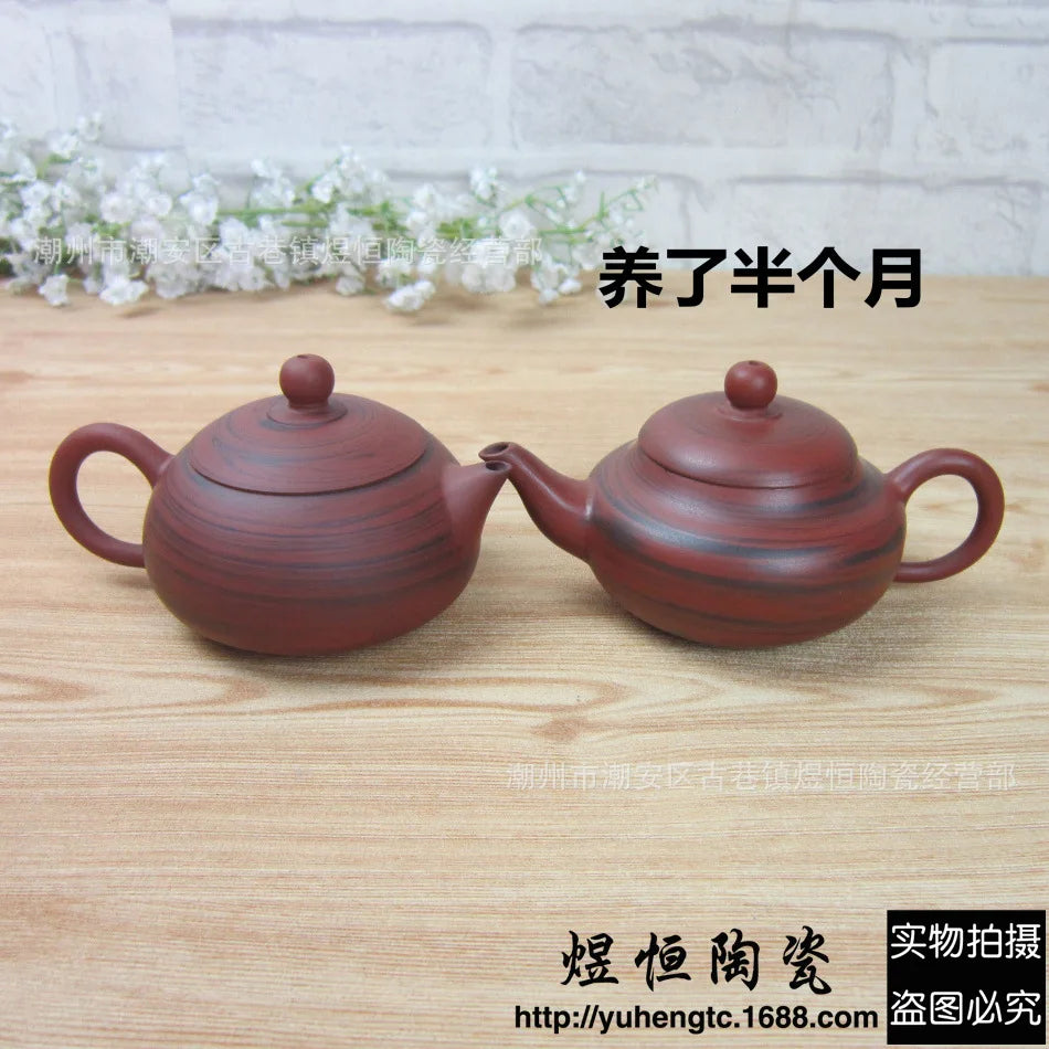120cc Chinese High-end Handmade Purple Clay Teapot Family Collection Purple Blood Sand Longevity Tea Pot Chinese Tea Pot Tea Kit