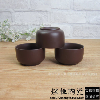 120cc Yixing Handmade Purple Clay Teacup Authentic Dahongpao Tea Bowl Travel Portable Pu'er Master Cup Chinese Tea Set Supplies