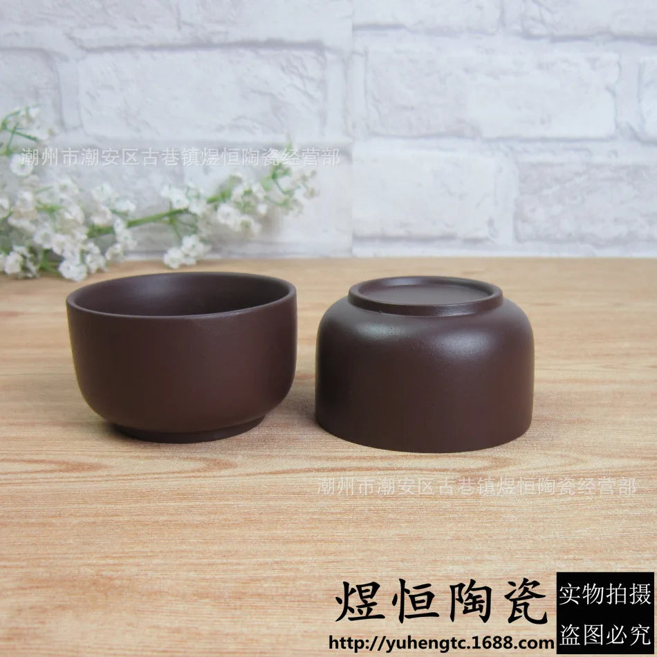 120cc Yixing Handmade Purple Clay Teacup Authentic Dahongpao Tea Bowl Travel Portable Pu'er Master Cup Chinese Tea Set Supplies
