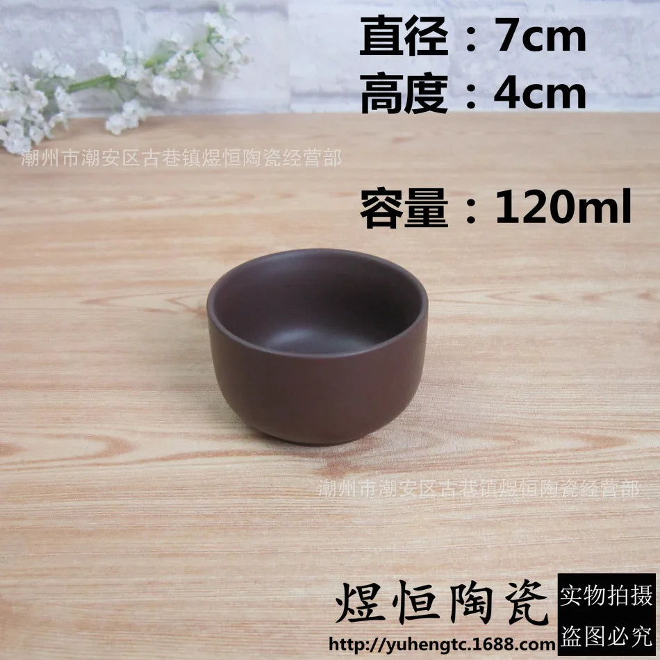120cc Yixing Handmade Purple Clay Teacup Authentic Dahongpao Tea Bowl Travel Portable Pu'er Master Cup Chinese Tea Set Supplies