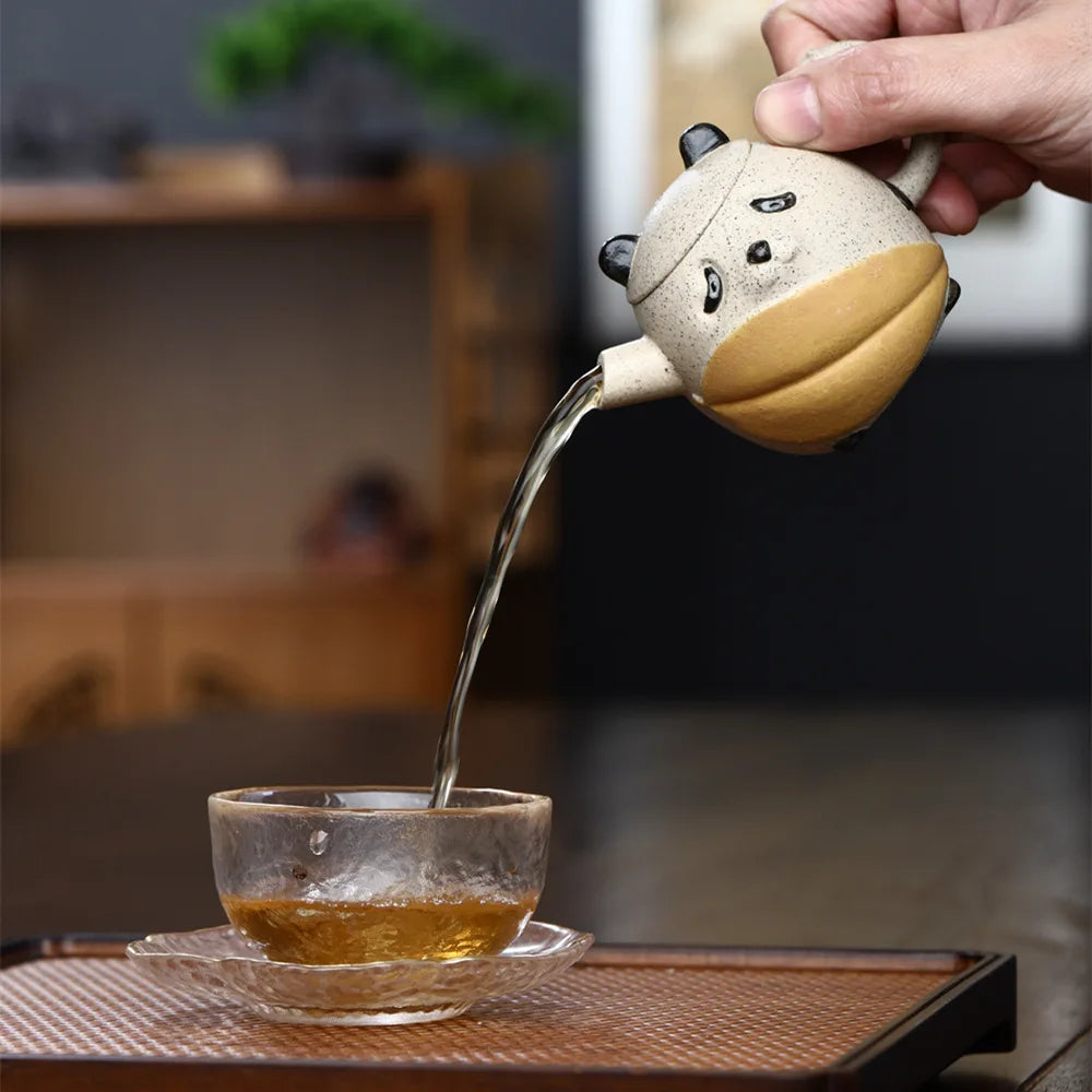 120cc Yixing Teapots Boutique Purple Clay Tea Kettles Ball Shaped Infuser Authentic Tea Pot Beauty Teaware Pots Zisha Tea Set