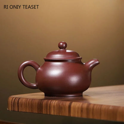120ml Authentic Chinese Yixing Purple Clay Teapots Small Capacity Famous Artists Handmade Tea Pot Kettle Zisha Tea Set Teaware