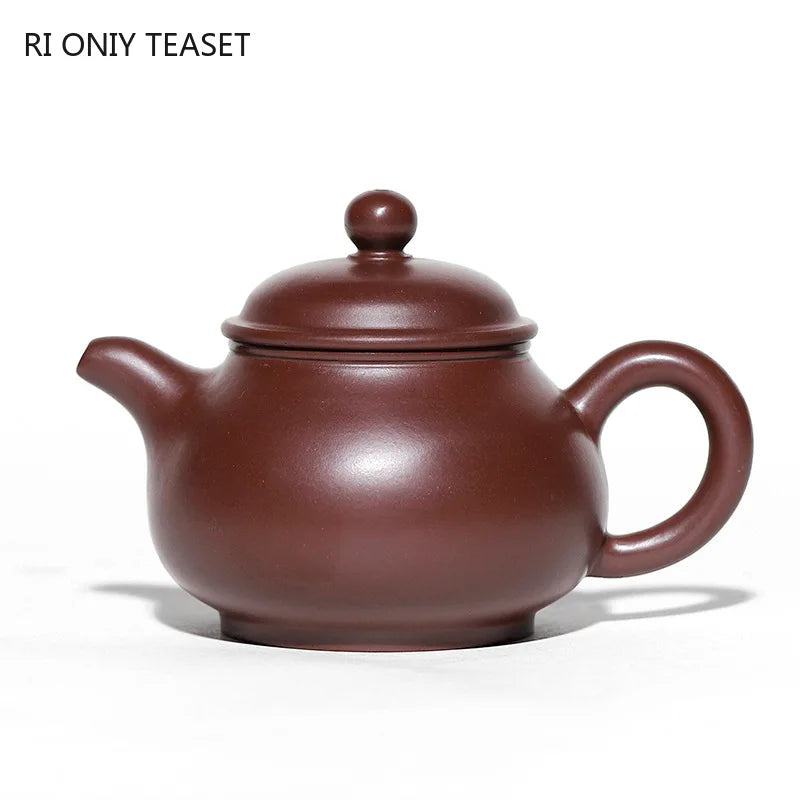 120ml Authentic Chinese Yixing Purple Clay Teapots Small Capacity Famous Artists Handmade Tea Pot Kettle Zisha Tea Set Teaware