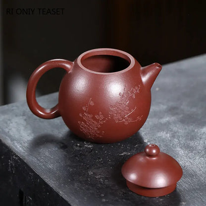120ml Authentic Yixing Purple Clay Teapots Famous Artists Handmade Small Capacity Tea Pot Kettle Chinese Zisha Tea Set Teaware