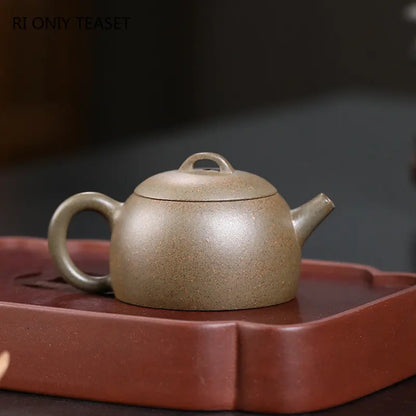 120ml Authentic Yixing Purple Clay Teapots Famous Artists Handmade Tea Pot Raw Ore Section Mud Kettle Chinese Zisha Tea Set