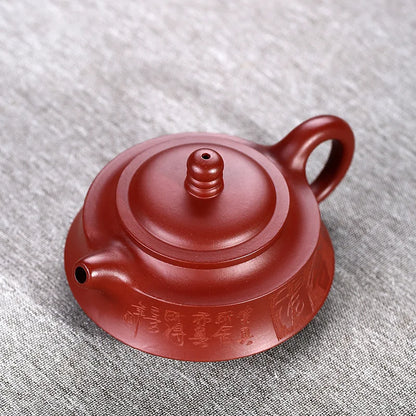120ml Chinese Yixing High-end Purple Clay Teapots Famous Artists Handmade Squirrel Grape Xishi Tea Pot Kettle Tea Set Collection