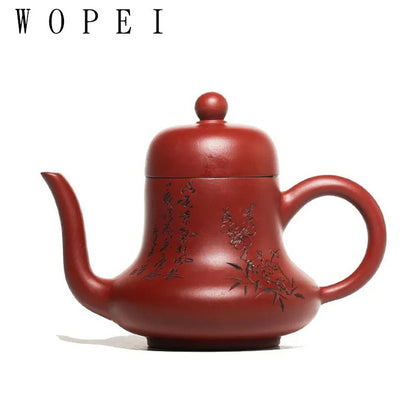 120ml Chinese Yixing Purple Clay Teapot Master Hand-carved Tea Pot Raw Ore Handmade Dahongpao Kettle Authentic Zisha Tea Set