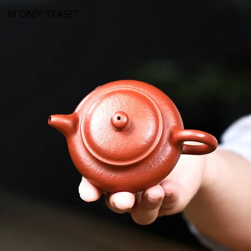 120ml Chinese Yixing Purple Clay Teapots Beauty Kettle Famous Artists Handmade Tea Pot Teaware Raw Ore Zisha Tea Set Accessories