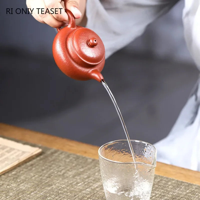 120ml Chinese Yixing Purple Clay Teapots Beauty Kettle Famous Artists Handmade Tea Pot Teaware Raw Ore Zisha Tea Set Accessories
