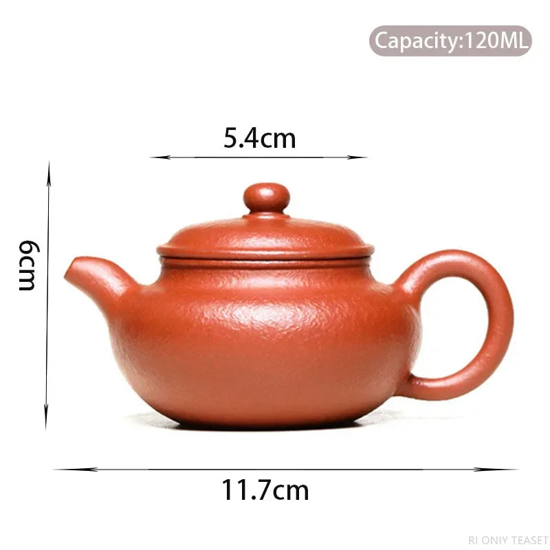 120ml Chinese Yixing Purple Clay Teapots Beauty Kettle Famous Artists Handmade Tea Pot Teaware Raw Ore Zisha Tea Set Accessories