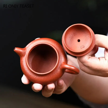 120ml Chinese Yixing Purple Clay Teapots Beauty Kettle Famous Artists Handmade Tea Pot Teaware Raw Ore Zisha Tea Set Accessories
