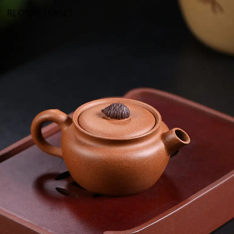 120ml Chinese Yixing Purple Clay Teapots Handmade Tea Pot Raw Ore Colorful Section Mud Kettle High-end Zisha Tea Set Collection