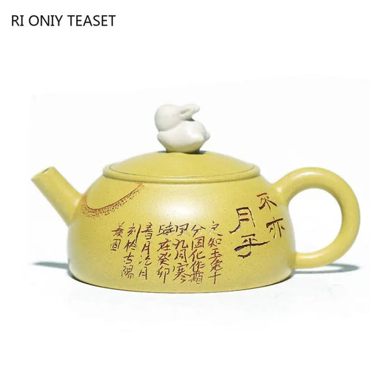 120ml Chinese Yixing Purple Clay Teapots Small Capacity Handmade Tea Pot Raw Ore Beauty Kettle Famous Artists Zisha Tea Set