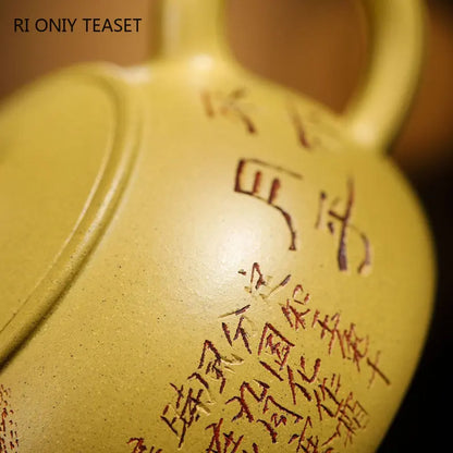 120ml Chinese Yixing Purple Clay Teapots Small Capacity Handmade Tea Pot Raw Ore Beauty Kettle Famous Artists Zisha Tea Set