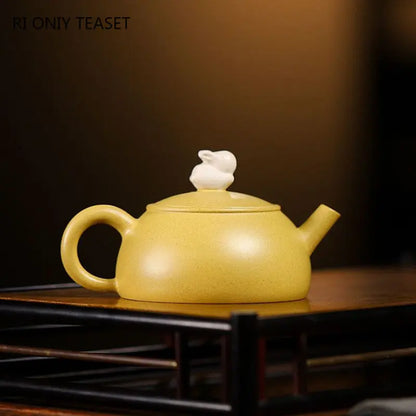 120ml Chinese Yixing Purple Clay Teapots Small Capacity Handmade Tea Pot Raw Ore Beauty Kettle Famous Artists Zisha Tea Set