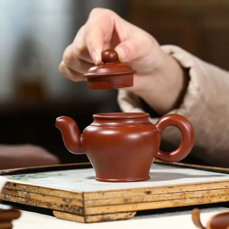 120ml Chinese Yixing Raw Ore Purple Clay Teapots Famous Handmade Tea Pot Dahongpao Mud Beauty Kettle Authentic Zisha Tea Set