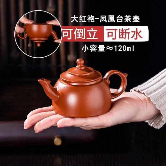 120ml Chinese Yixing Raw Ore Purple Clay Teapots Small Capacity Handmade Stone Scoop Tea Pot Kettle High-end Zisha Tea Set