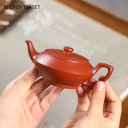 120ml Chinese Yixing Small Capacity Purple Clay Teapots Beauty Kettle Famous Artists Handmade Tea Pot Raw Ore Zisha Tea Set