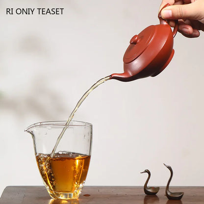 120ml Chinese Yixing Small Capacity Purple Clay Teapots Beauty Kettle Famous Artists Handmade Tea Pot Raw Ore Zisha Tea Set