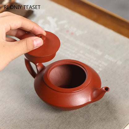 120ml Chinese Yixing Small Capacity Purple Clay Teapots Beauty Kettle Famous Artists Handmade Tea Pot Raw Ore Zisha Tea Set