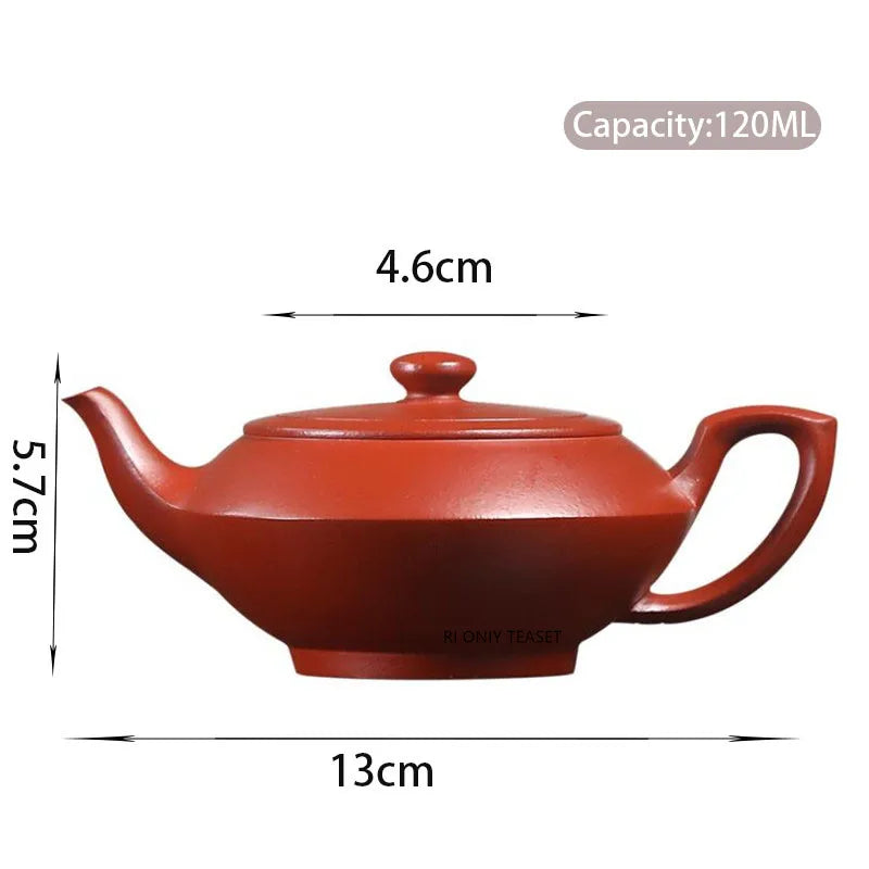120ml Chinese Yixing Small Capacity Purple Clay Teapots Beauty Kettle Famous Artists Handmade Tea Pot Raw Ore Zisha Tea Set