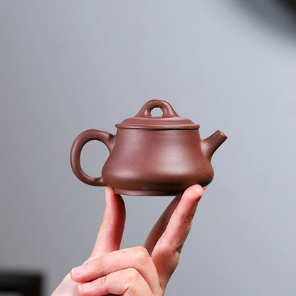 120ml Chinese kungfu tea pot real yixing zisha purple clay marked Chinese character carved master small pots on sales China new