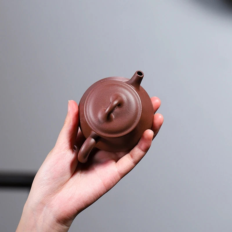 120ml Chinese kungfu tea pot real yixing zisha purple clay marked Chinese character carved master small pots on sales China new