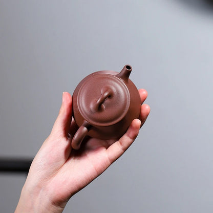 120ml Chinese kungfu tea pot real yixing zisha purple clay marked Chinese character carved master small pots on sales China new