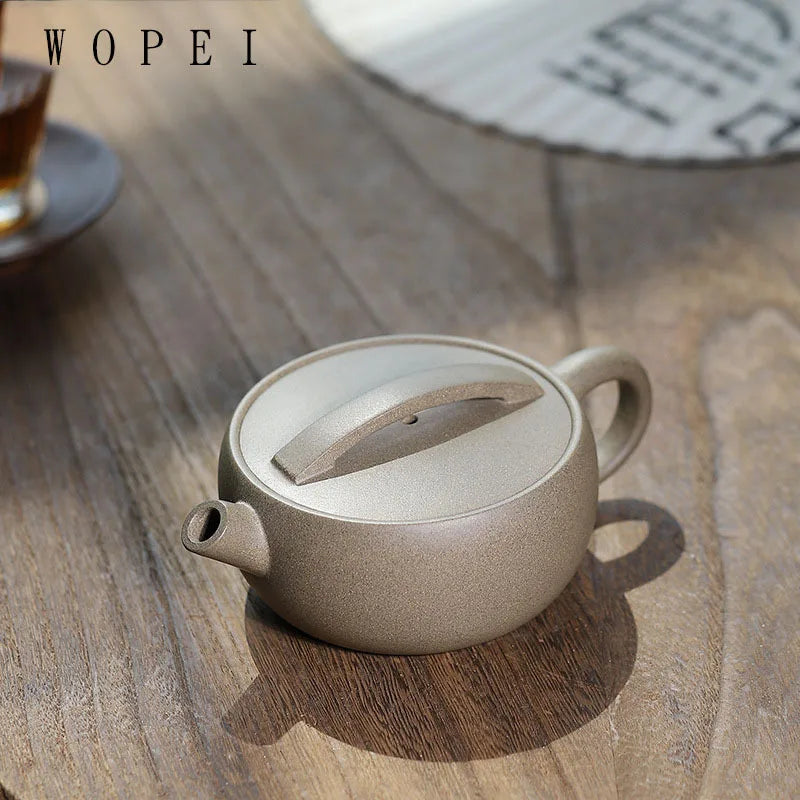 120ml High-end Yixing Purple Clay Teapot Famous Handmade Large Diameter Tea Pot Kettle Chinese Zisha Tea Set Collection Gifts