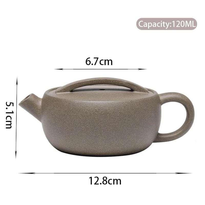 120ml High-end Yixing Purple Clay Teapot Famous Handmade Large Diameter Tea Pot Kettle Chinese Zisha Tea Set Collection Gifts