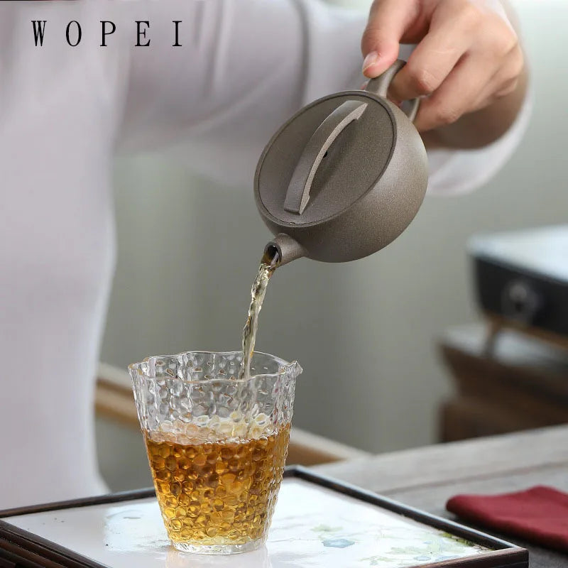 120ml High-end Yixing Purple Clay Teapot Famous Handmade Large Diameter Tea Pot Kettle Chinese Zisha Tea Set Collection Gifts