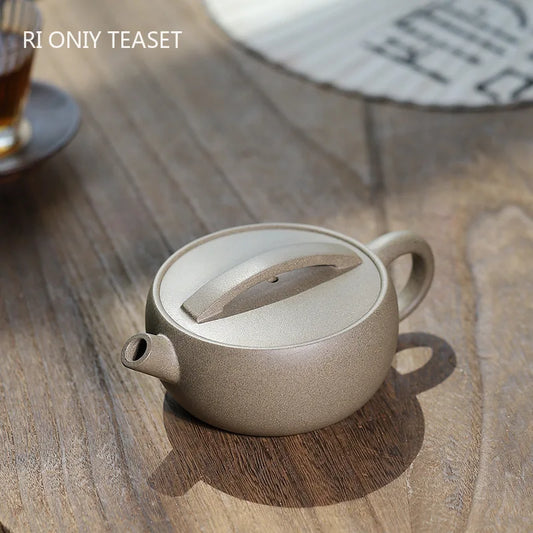 120ml High-end Yixing Purple Clay Teapot Famous Handmade Large Diameter Tea Pot Kettle Chinese Zisha Tea Set Collection Gifts