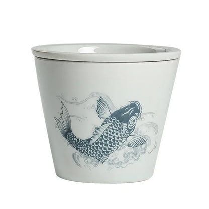 120ml Traditional Chinese style Hand Painted Ceramic With lid teacup set Chinese tea set porcelain Coffee cup mug H378