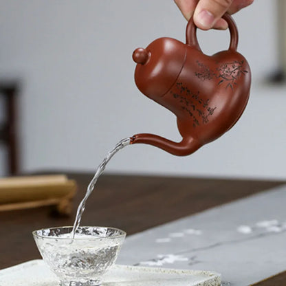 120ml Yixing Handmade Purple Clay Teapots Raw Ore Dahongpao Home Tea Pot Beauty Kettle Teaware Chinese Zisha Tea Set Accessories