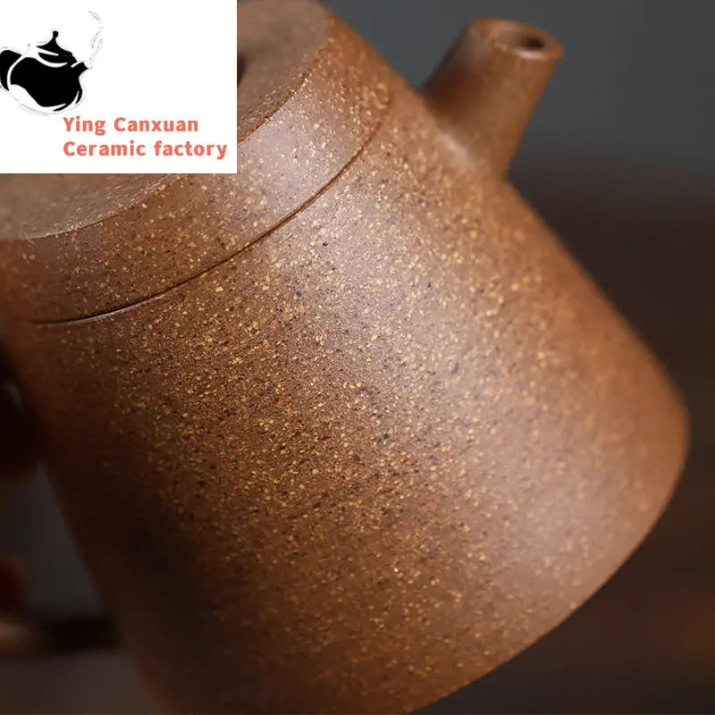 120ml Yixing Handmade Purple Clay Teapots Small Capacity Tea Pot Raw Ore Multicolored Section Mud Kettle Chinese Zisha Tea Set