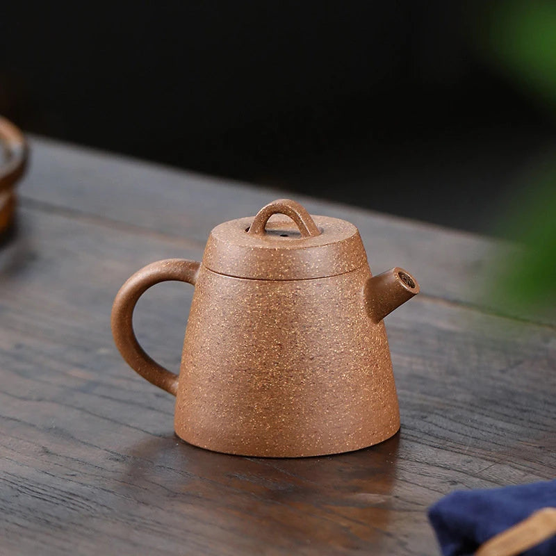 120ml Yixing Handmade Purple Clay Teapots Small Capacity Tea Pot Raw Ore Multicolored Section Mud Kettle Chinese Zisha Tea Set
