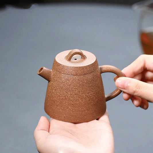 120ml Yixing Handmade Purple Clay Teapots Small Capacity Tea Pot Raw Ore Multicolored Section Mud Kettle Chinese Zisha Tea Set