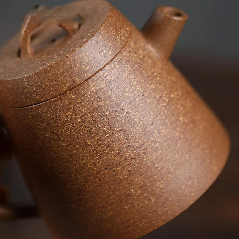 120ml Yixing Handmade Purple Clay Teapots Small Capacity Tea Pot Raw Ore Multicolored Section Mud Kettle Chinese Zisha Tea Set