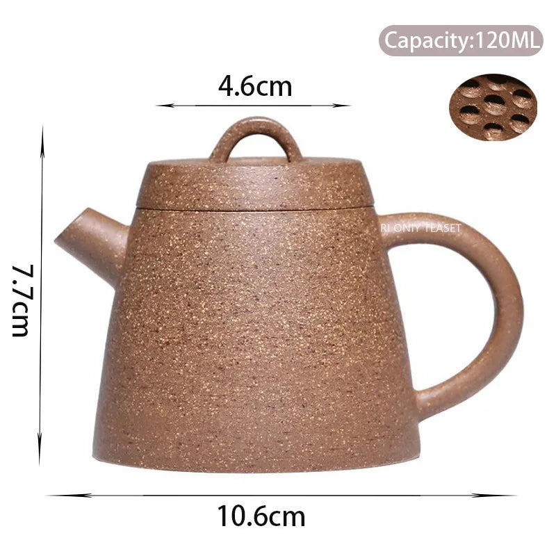 120ml Yixing Handmade Purple Clay Teapots Small Capacity Tea Pot Raw Ore Multicolored Section Mud Kettle Chinese Zisha Tea Set