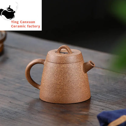 120ml Yixing Handmade Purple Clay Teapots Small Capacity Tea Pot Raw Ore Multicolored Section Mud Kettle Chinese Zisha Tea Set
