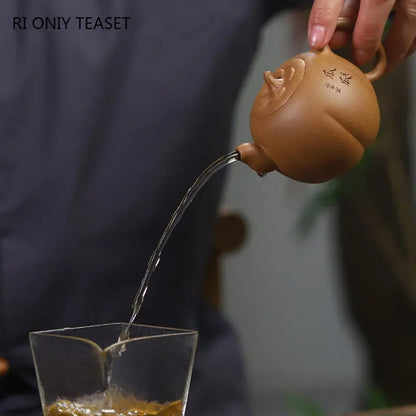 120ml Yixing High-end Purple Clay Teapots Famous Handmade Tea Pot Raw Ore Old Section Mud Beauty Kettle Chinese Zisha Tea Set