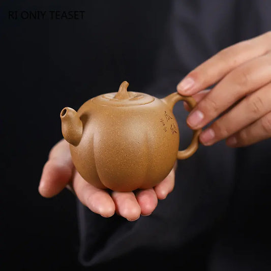 120ml Yixing High-end Purple Clay Teapots Famous Handmade Tea Pot Raw Ore Old Section Mud Beauty Kettle Chinese Zisha Tea Set