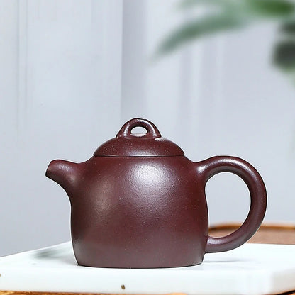 120ml Yixing Purple Clay Pot Handmade Famous Tea Set Raw Ore Purple Sand Qin Quan Pot Home Collection Old and Rotten Purple Clay